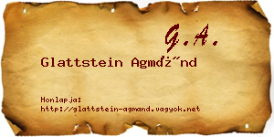 Glattstein Agmánd névjegykártya